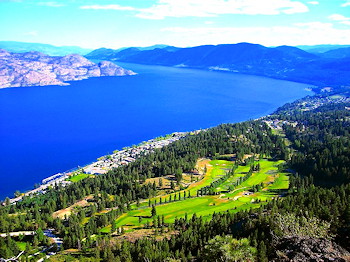 Peachland & Okanagan Lake Aerial View