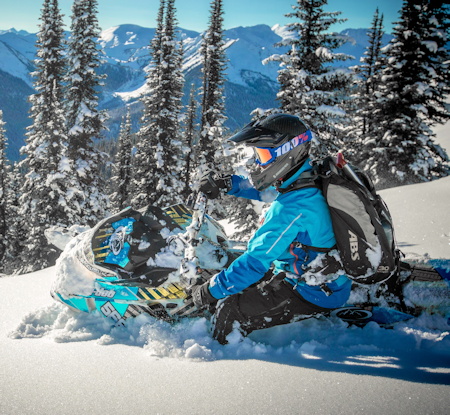 Snowmobiling at Valemount, BC